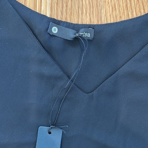 KRISA REVOLVE Sexy Little Mini Black Slip Dress with Lace Hem small new w tags - Picture 4 of 5